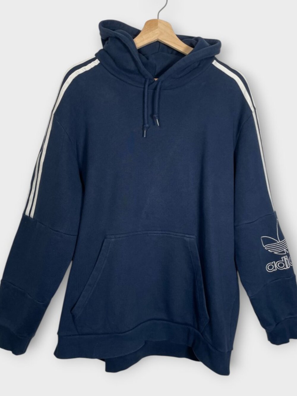 2018 Adidas Originals Heavyweight Sweatshirt Hoodie Men's XL Blue 2000s Y2K